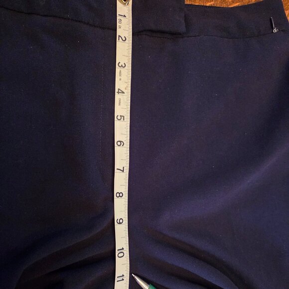 Emma James Dark Navy Blue Stretch Polyester Dress Pants - Picture 10 of 15